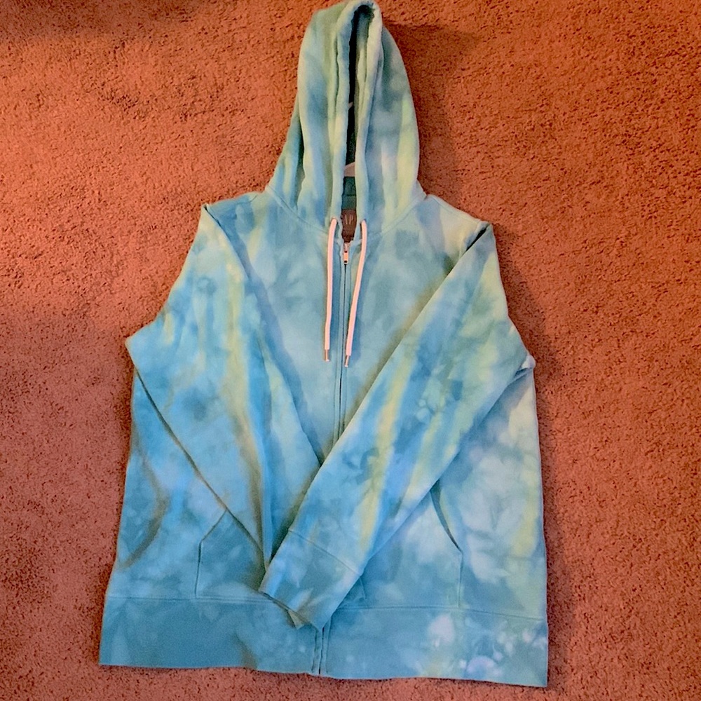 teal/blue zip up GAP jacket